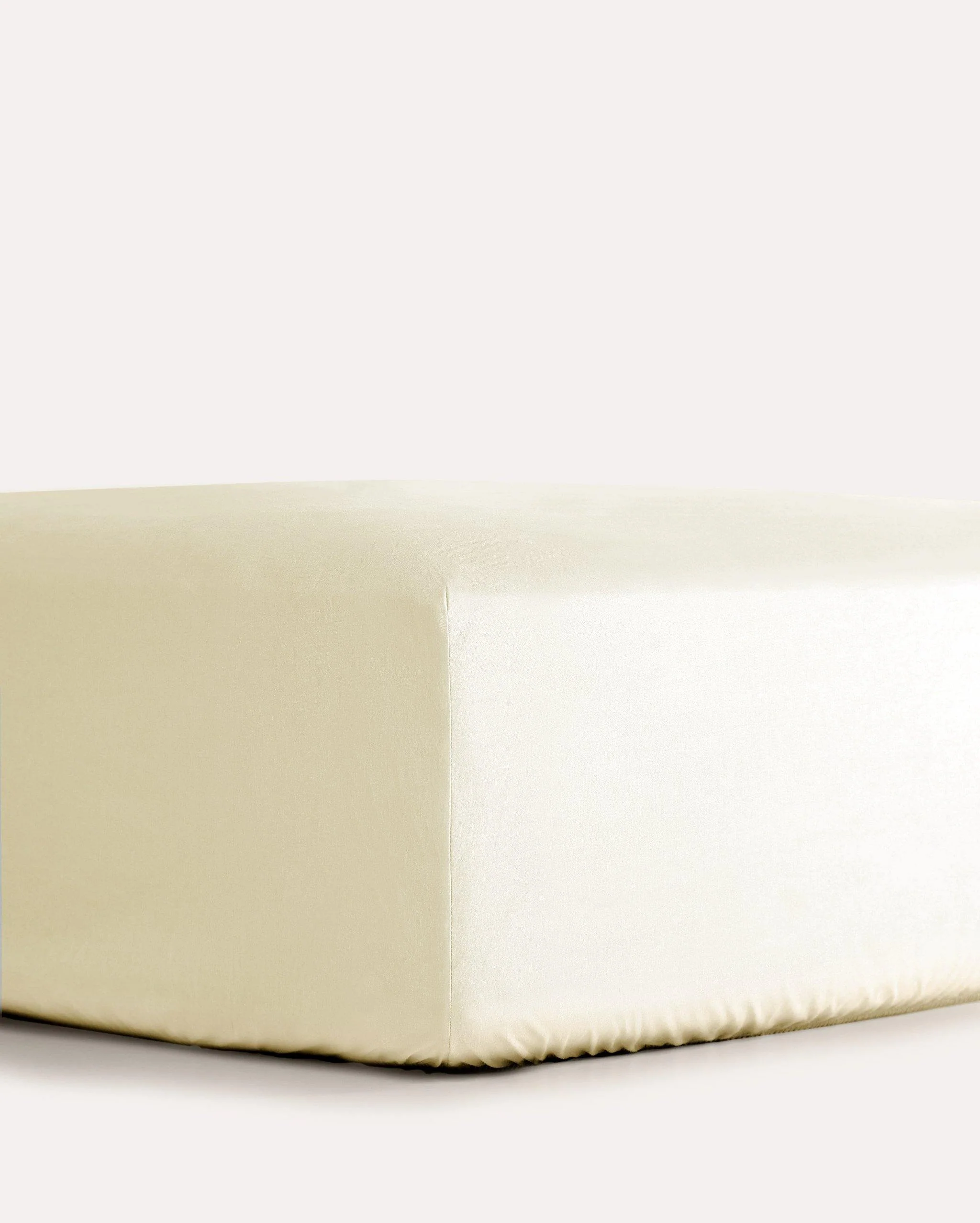 Lavish Sateen Fitted Sheet - Cream