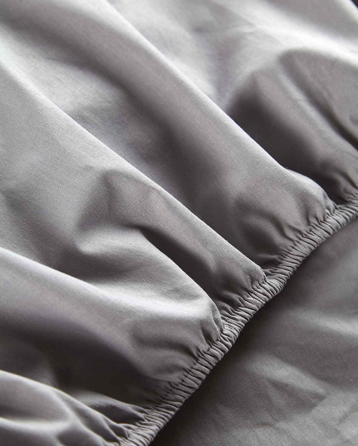Lavish Sateen Fitted Sheet - Grey - Image 4