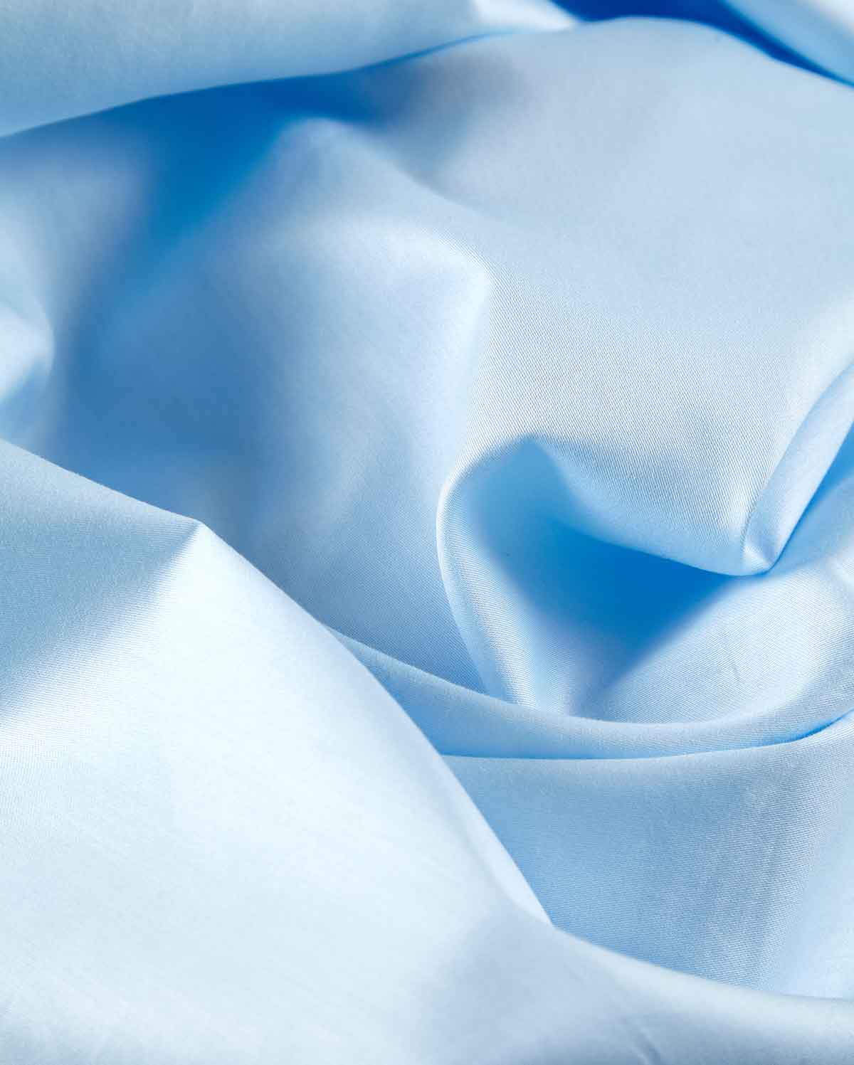 Lavish Sateen Fitted Sheet - Light Blue - Image 5