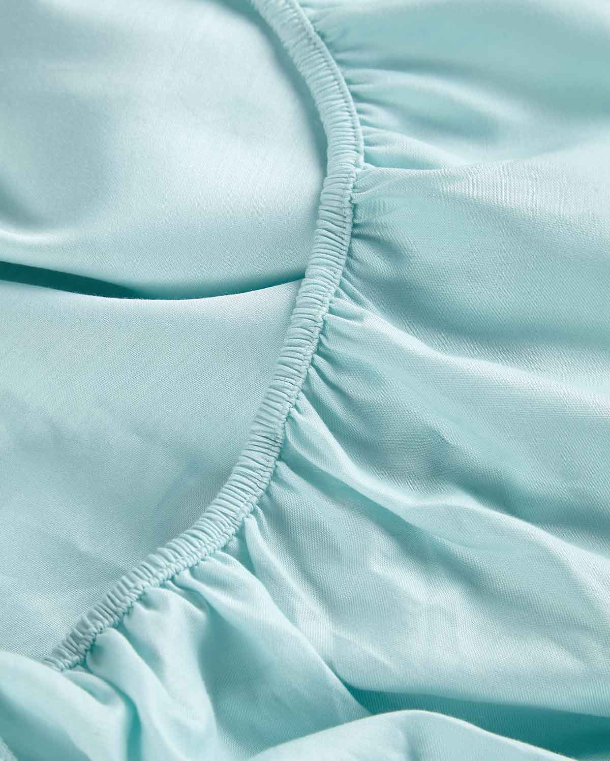Lavish Sateen Fitted Sheet - Mint - Image 2