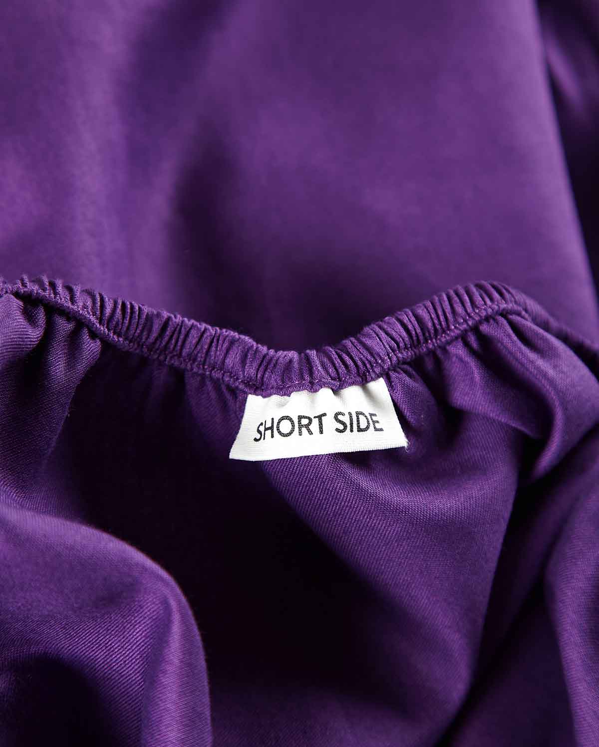 Lavish Sateen Fitted Sheet - Purple - Image 2