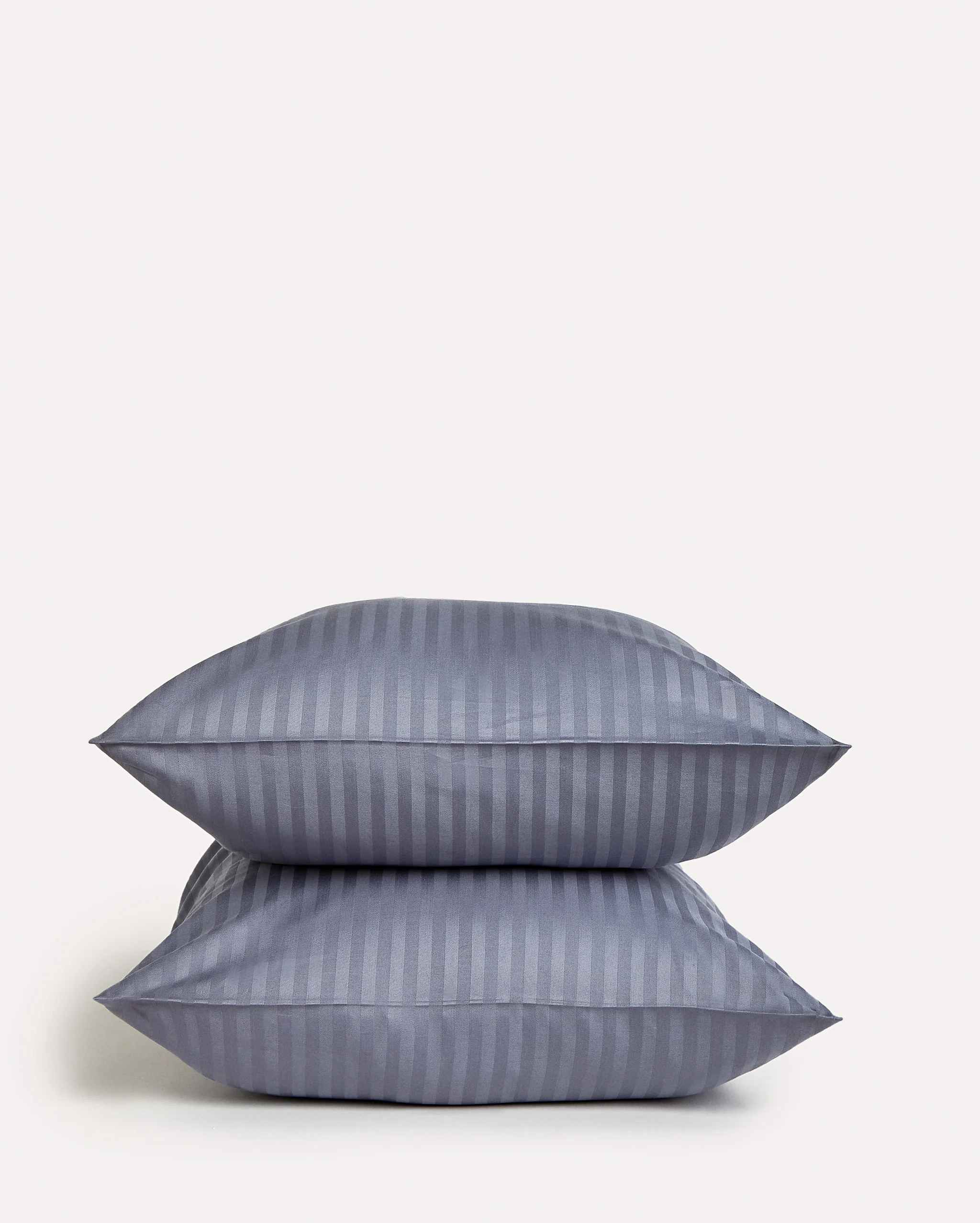 Sateen Stripe - Core Bedding Set - Dark Grey & Grey - Image 11
