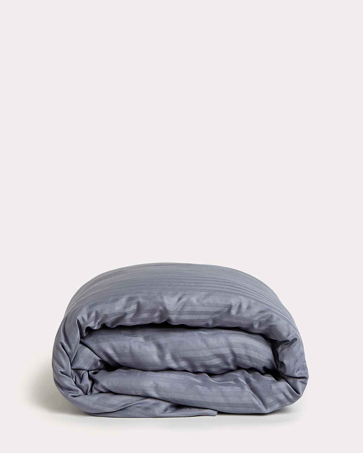 Sateen Stripe - Core Bedding Set (Flat) - Dark Grey - Image 5