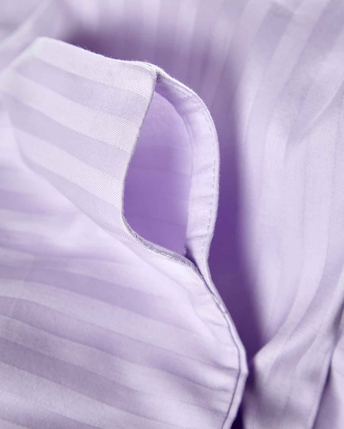 Sateen Stripe - Core Bedding Set - Lilac & Grey - Image 6