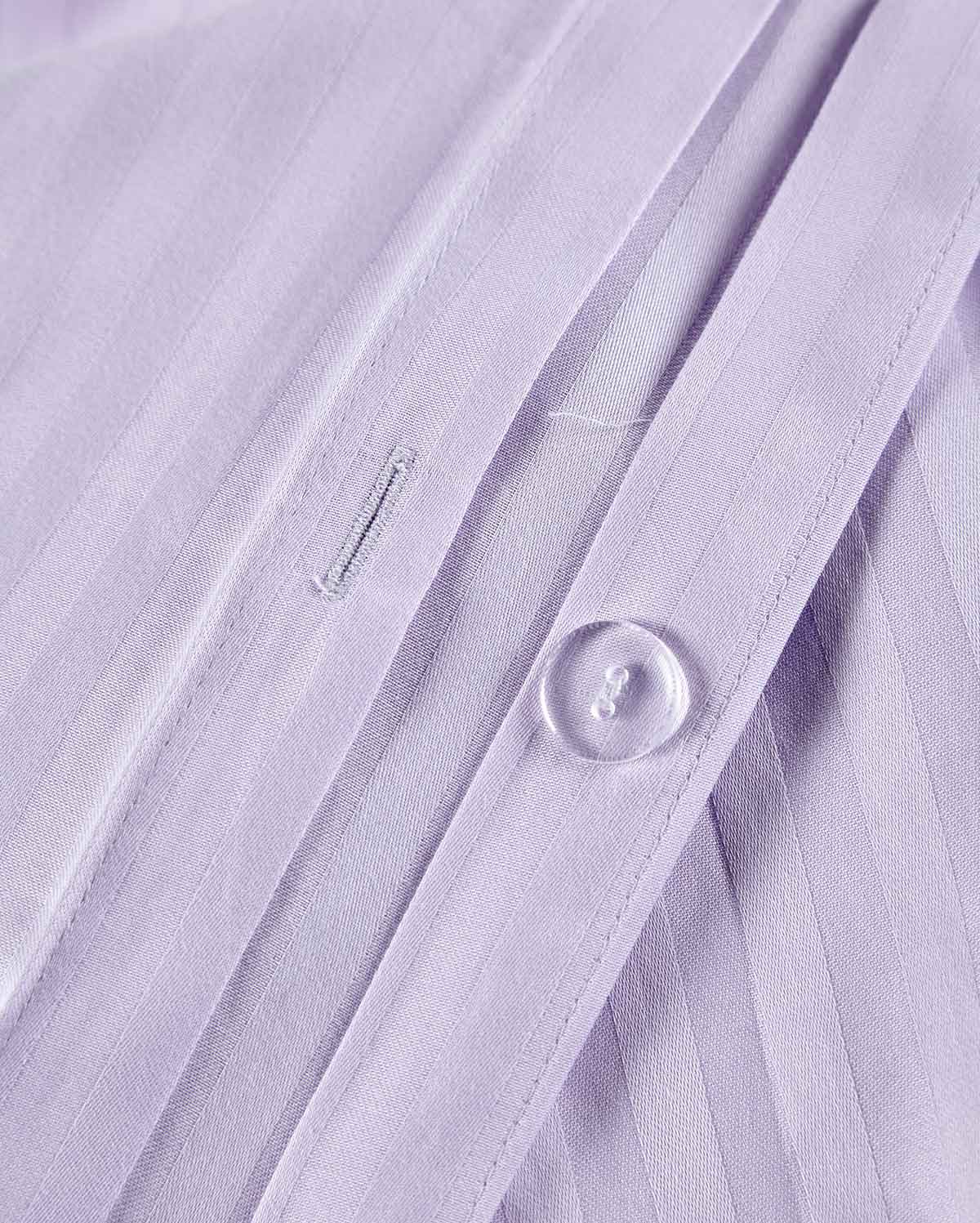 Sateen Stripe - Core Bedding Set - Lilac & White - Image 3