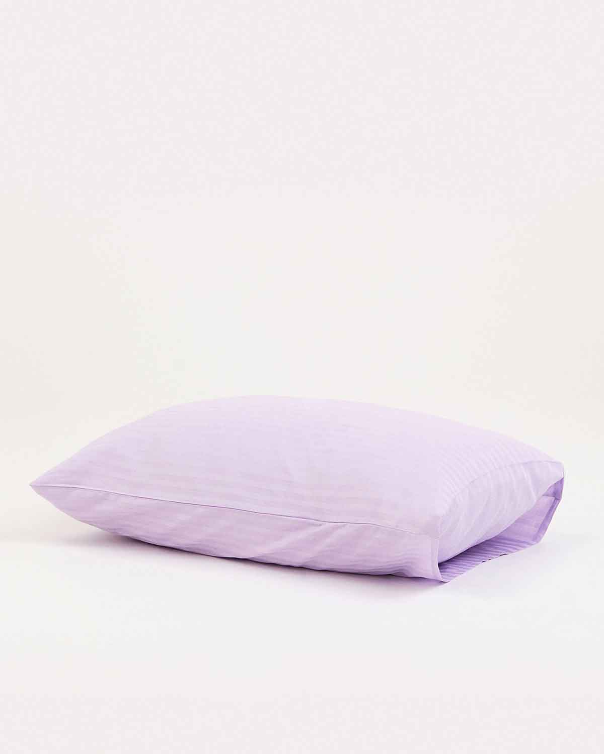 Sateen Stripe - Core Bedding Set - Lilac & White - Image 8
