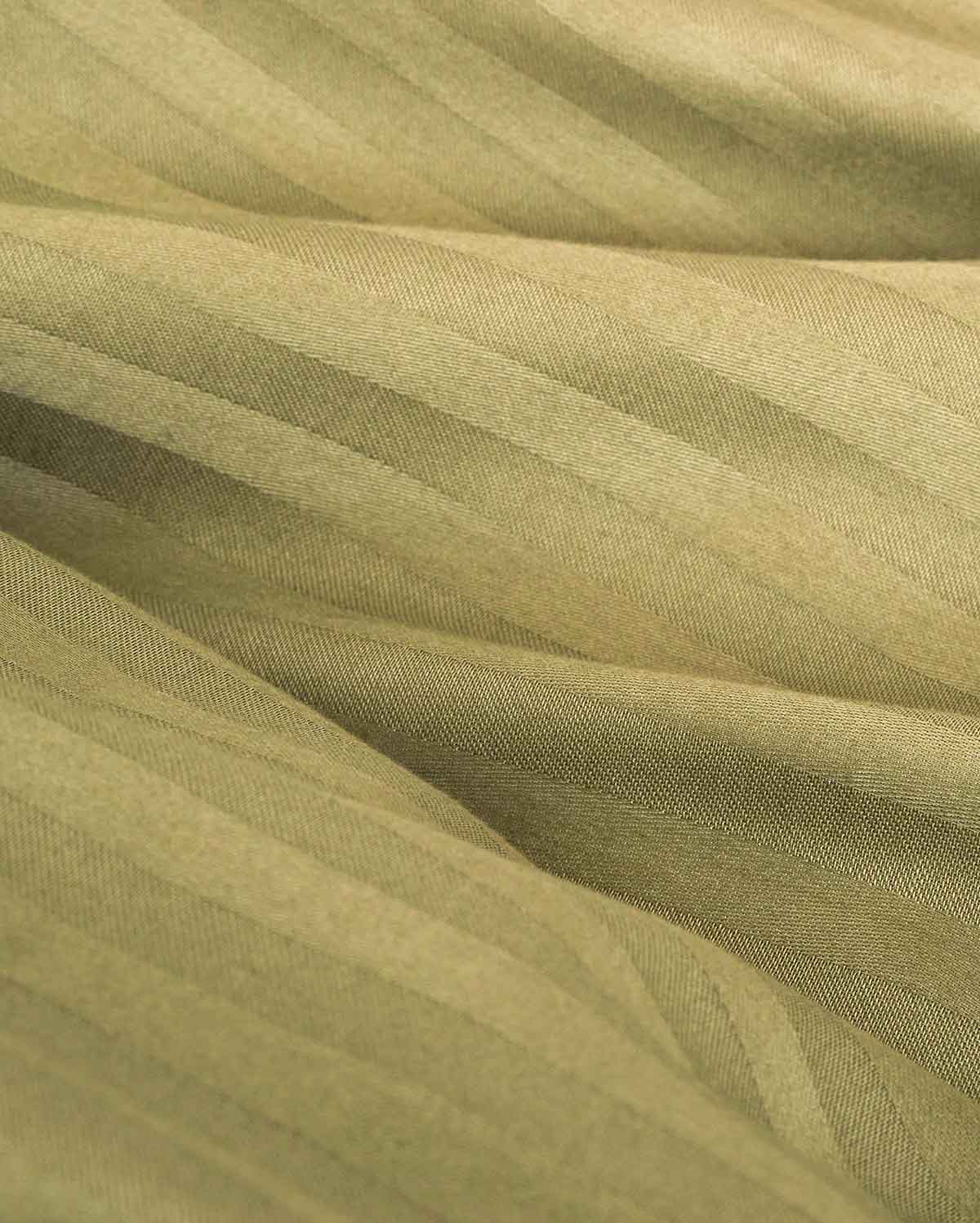 Sateen Stripe - Core Bedding Set - Oil Green & White - Image 4