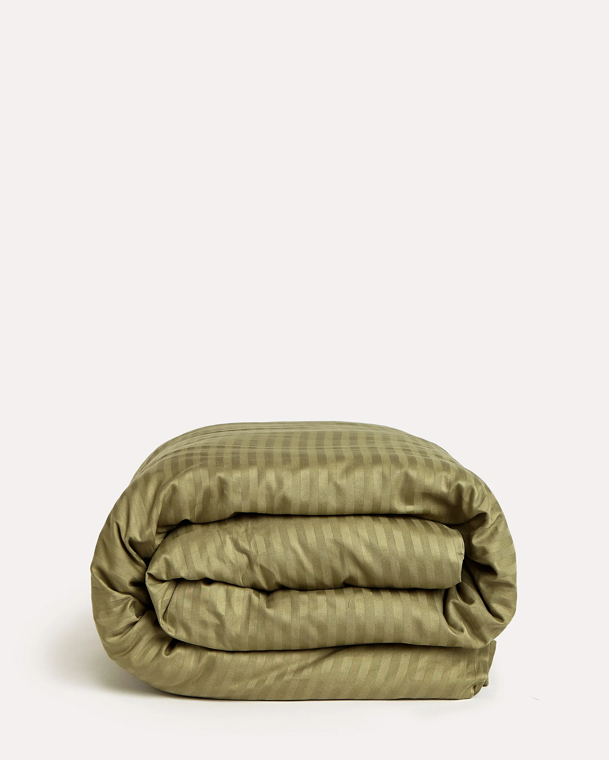Sateen Stripe - Core Bedding Set - Oil Green & Gold - Image 9
