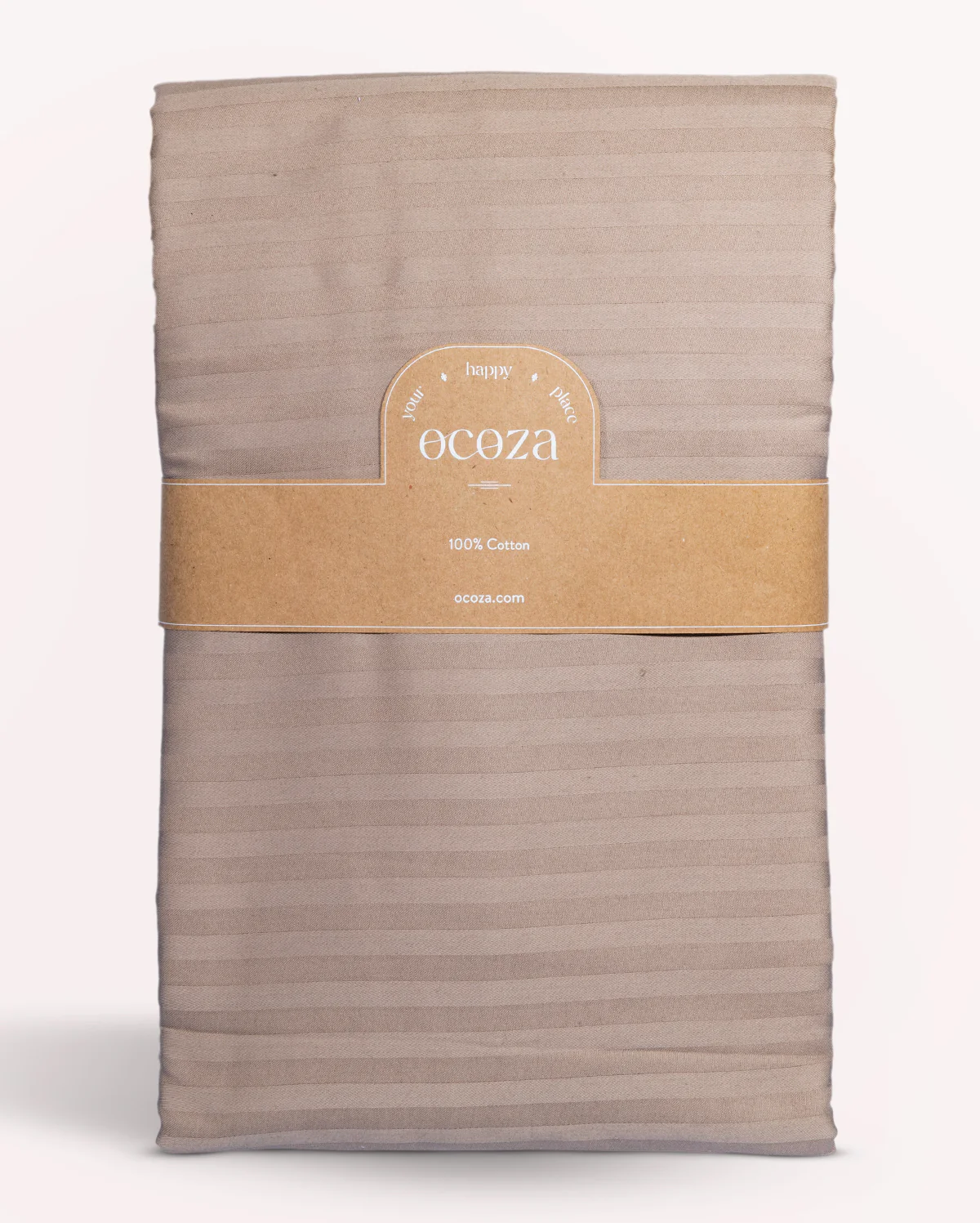 Sateen Stripe Duvet Cover Set - Cappuccino - Image 2