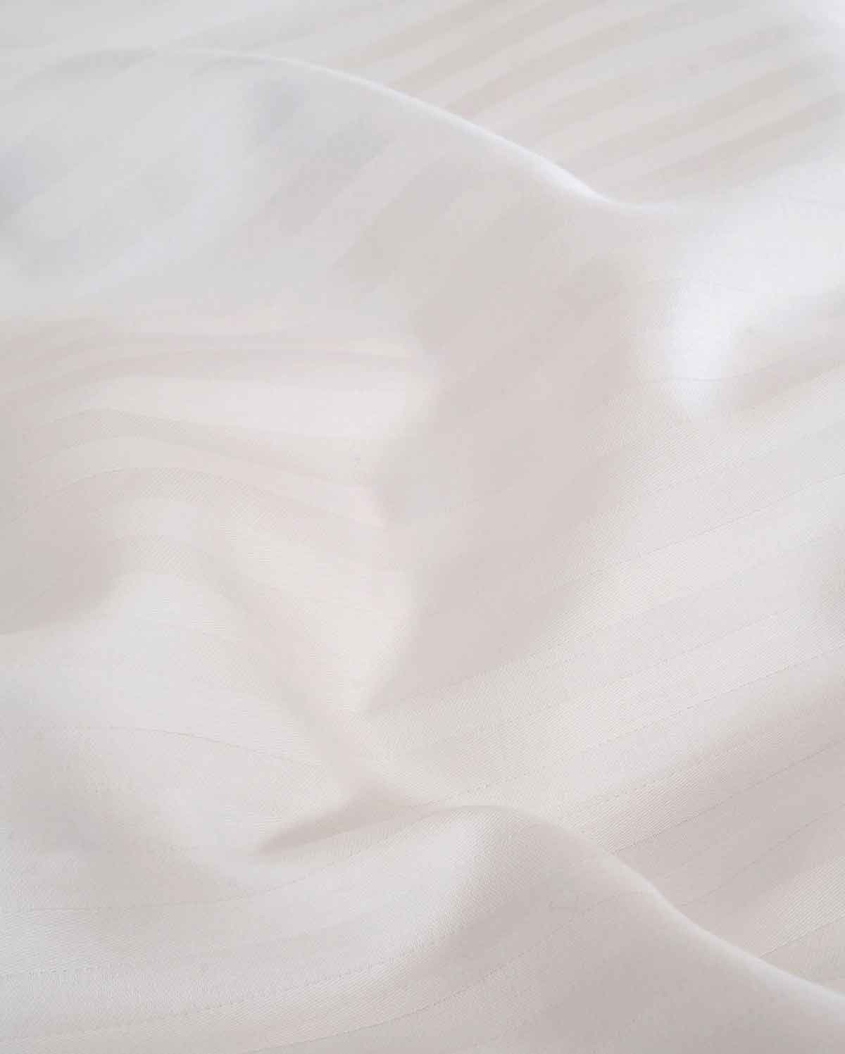 Sateen Stripe - Duvet Cover Set - White - Image 6