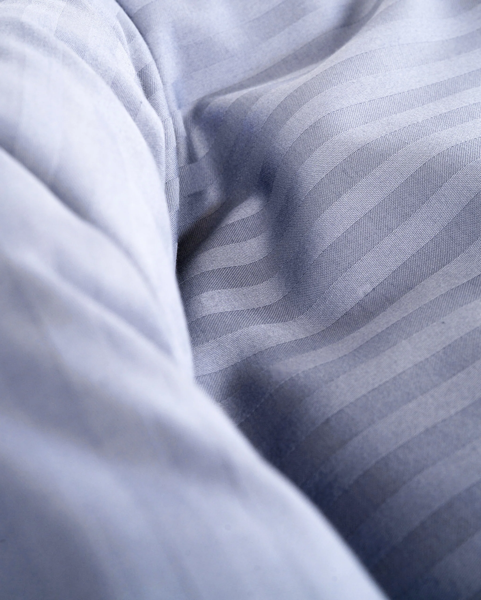 Sateen Stripe Flat Sheet - Dark Grey - Image 5