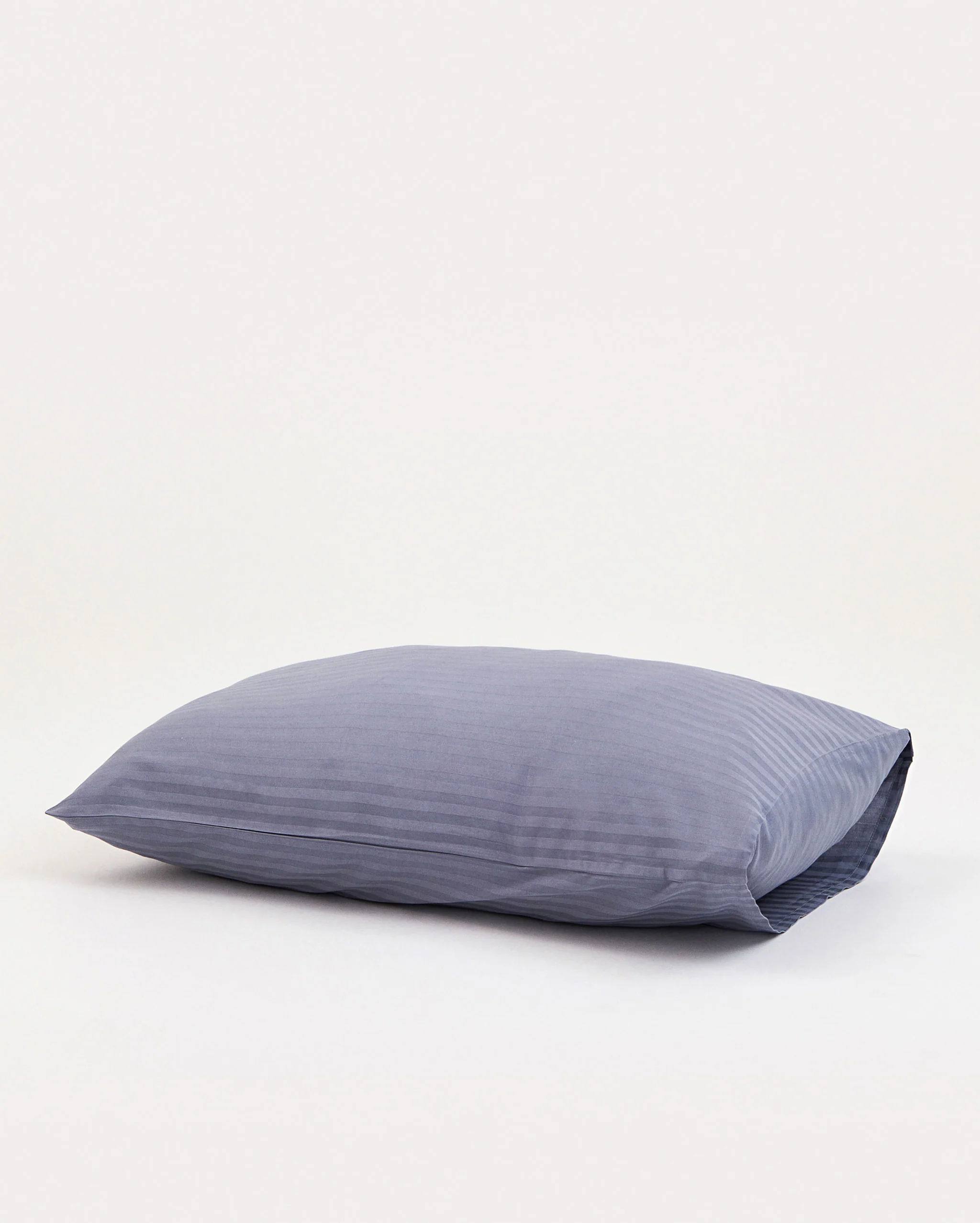 Sateen Stripe Flat Sheet Set - Dark Grey - Image 7