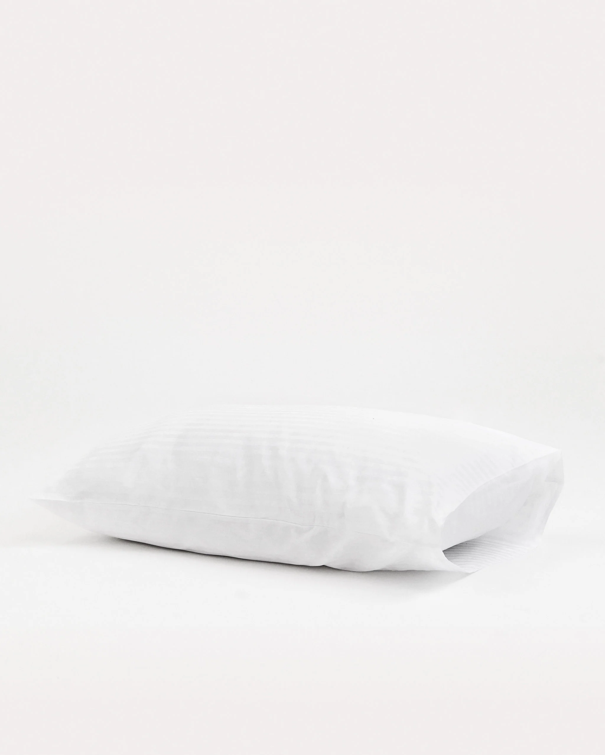 Sateen Stripe Flat Sheet Set - White - Image 7