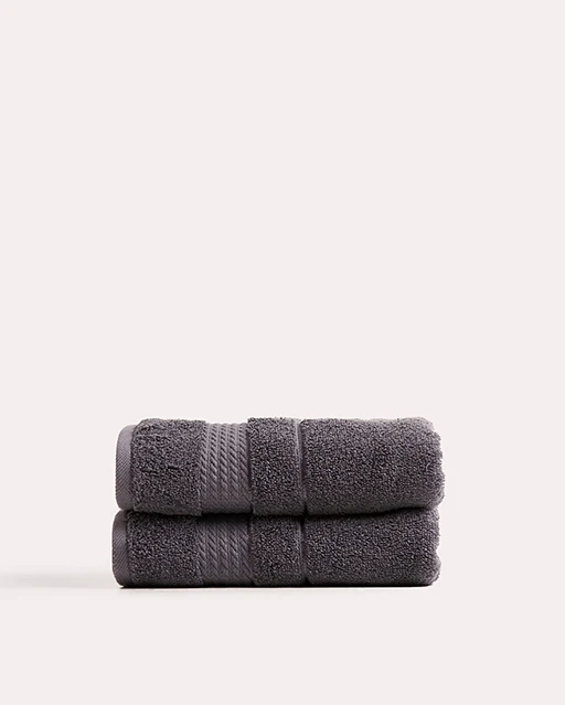 Spa Cotton Bathrobe Set 3 pcs - Dark Grey - Image 6