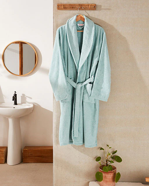 Spa Cotton Bathrobe Set 3 pcs - Green - Image 4