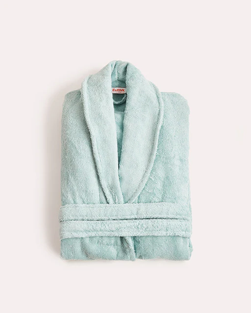 Spa Cotton Bathrobe Set 3 pcs - Green - Image 5