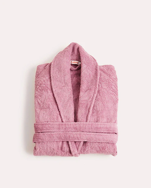 Spa Cotton Bathrobe Set 3 pcs - Lilac - Image 5