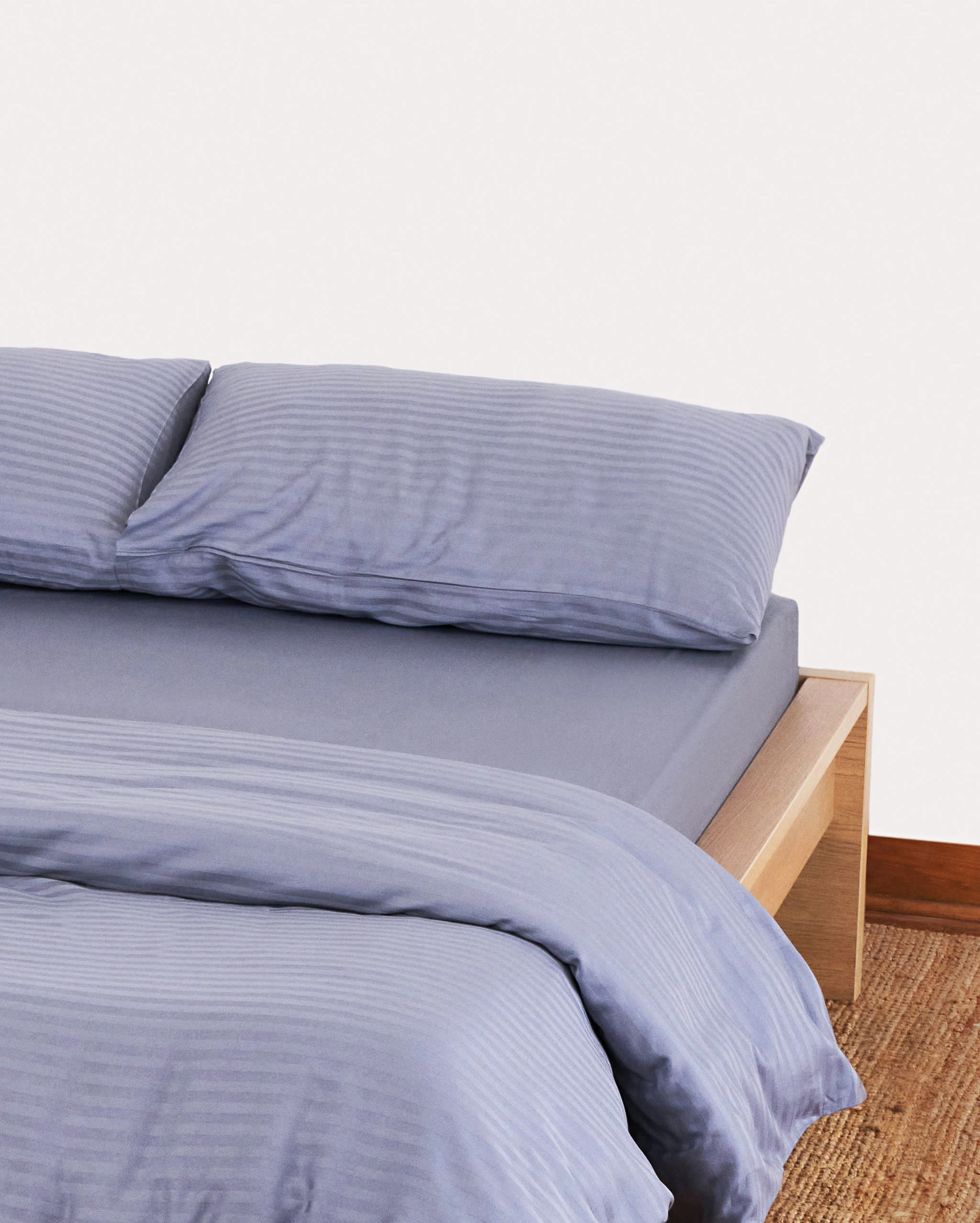 Sateen Stripe Pillowcase 2pcs - Dark Grey - Image 3