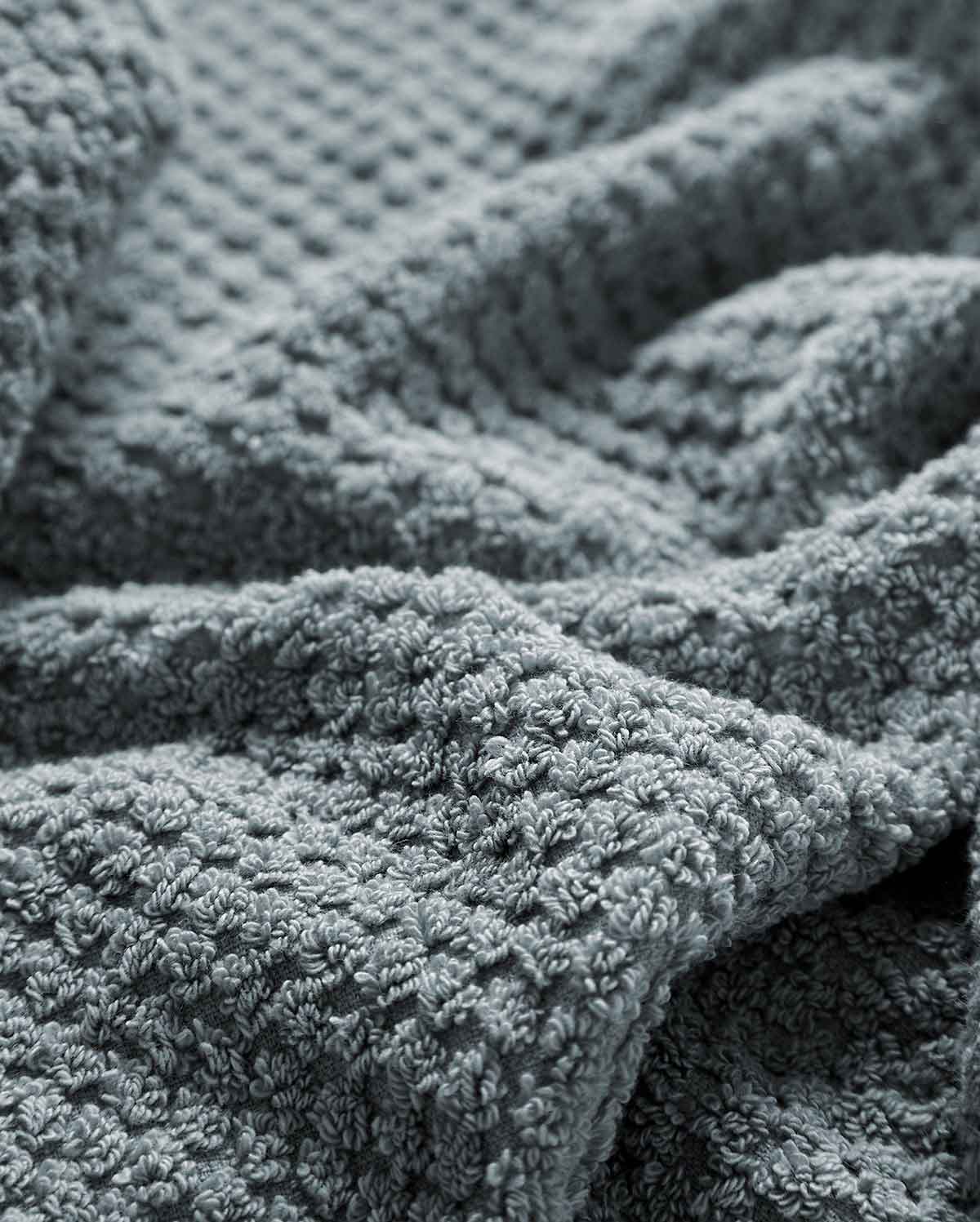 Cotton Tassel Towel Set - Grey (3 Towels) - Image 6
