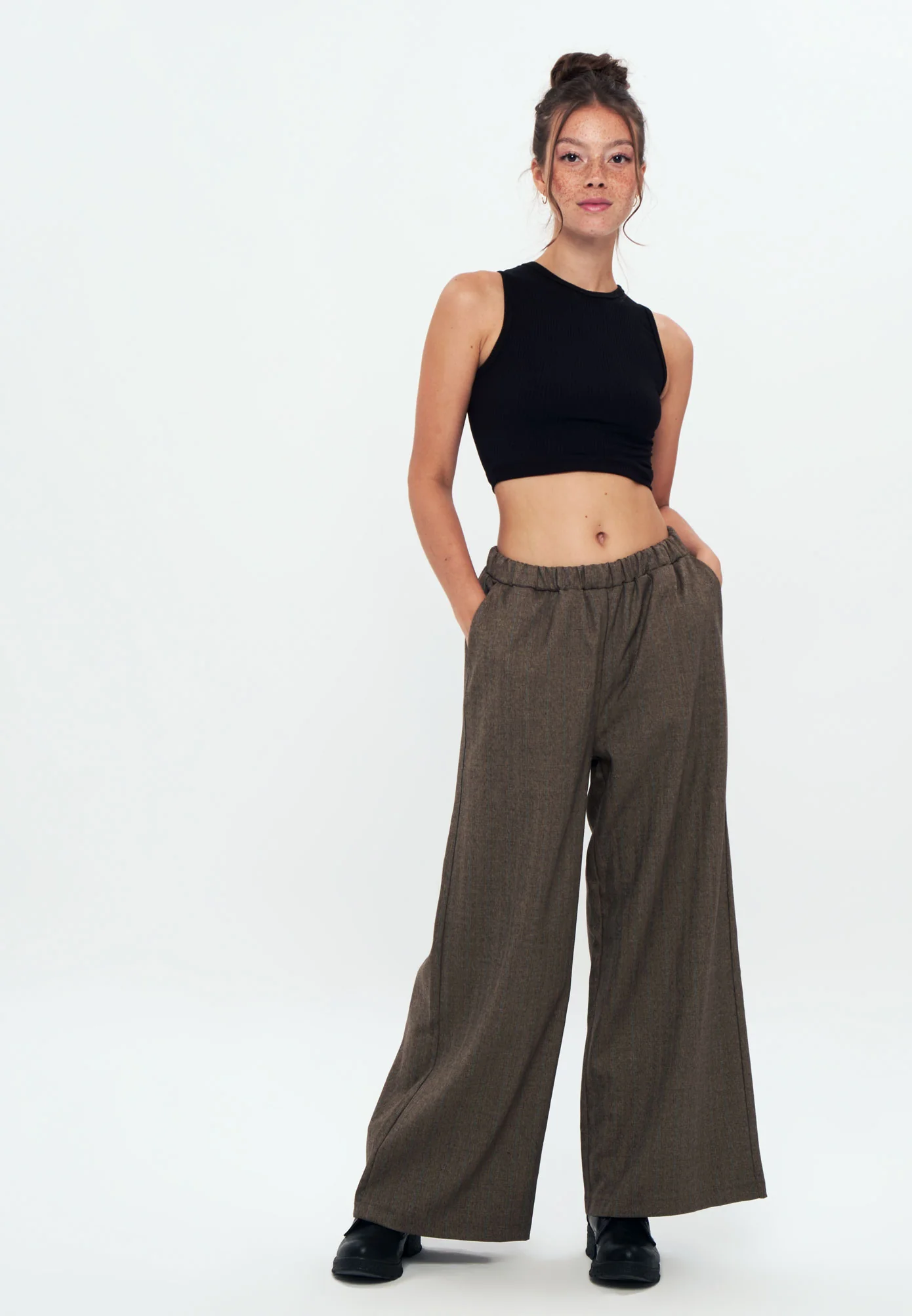 Trousers - Brown blue striped - Image 3