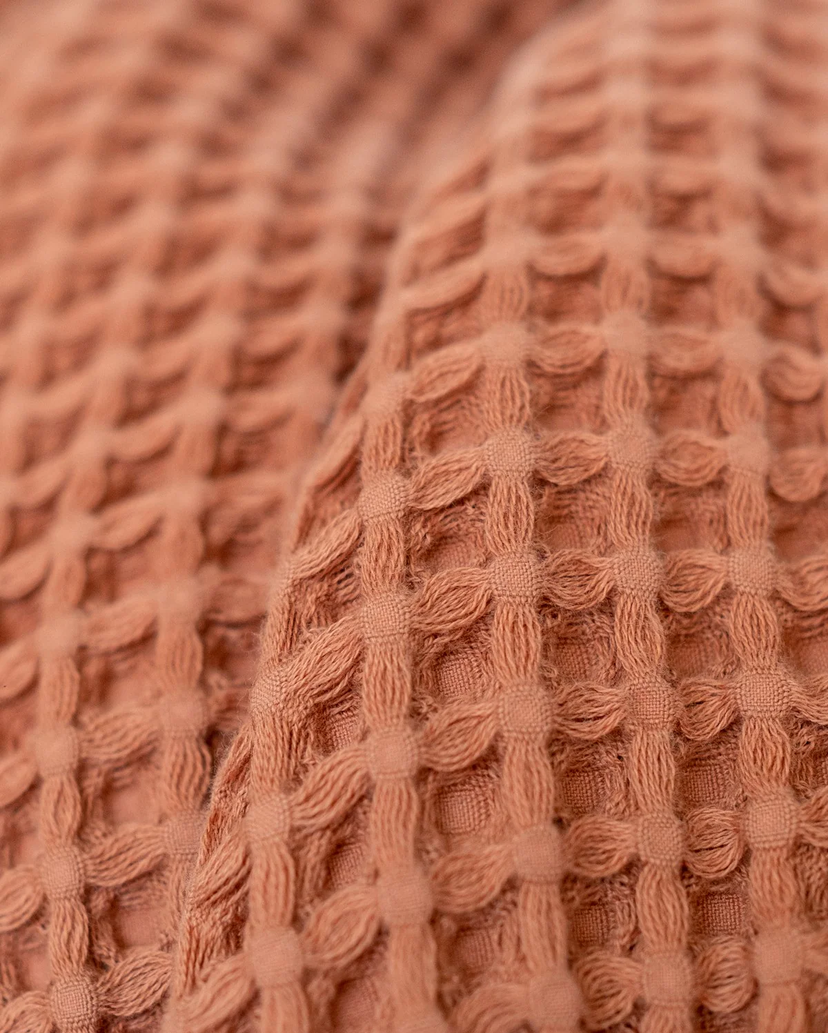 Waffle Bed Cover - Cinnamon - Image 3