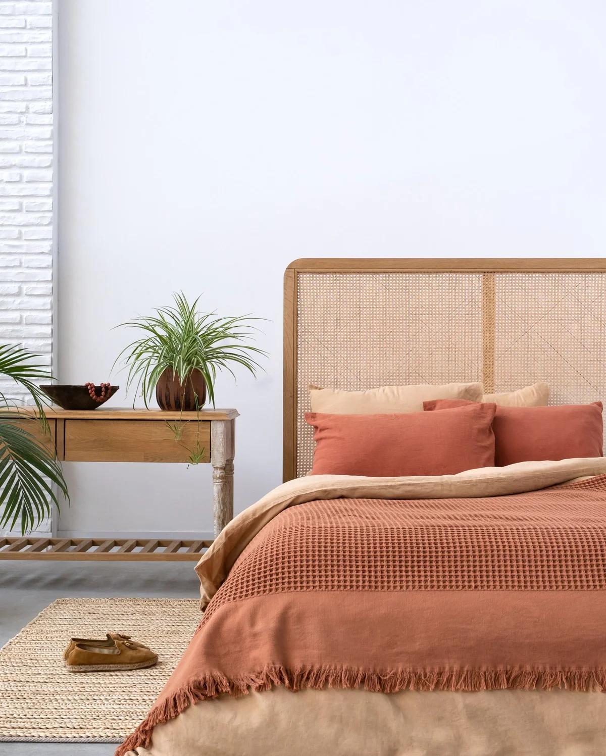 Waffle Bed Cover - Cinnamon - Image 5