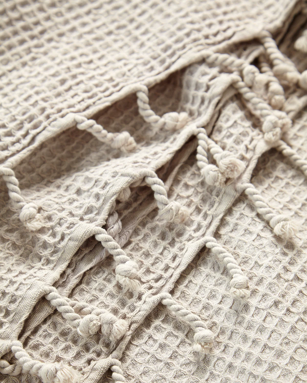 Waffle Cotton Blanket - Mint - Image 4