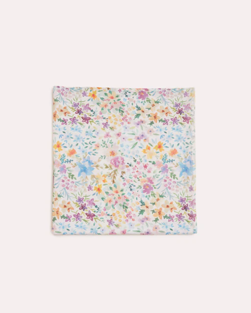 Watercolour Floral Muslin Baby Cloth - Mixed Colours - Image 5