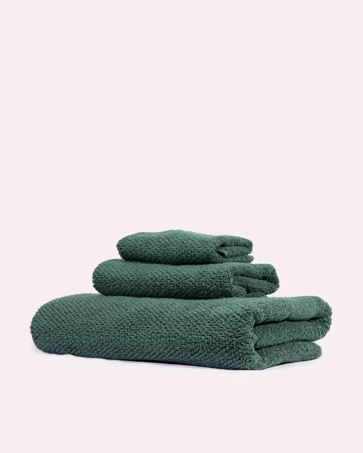 Willow Cotton Towel Set - Green (3 Towels) - Image 3